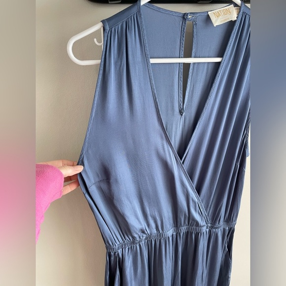 Nation LTD - Yanni Draped Pantsuit in Denim Blue - Size Small - Picture 13 of 16